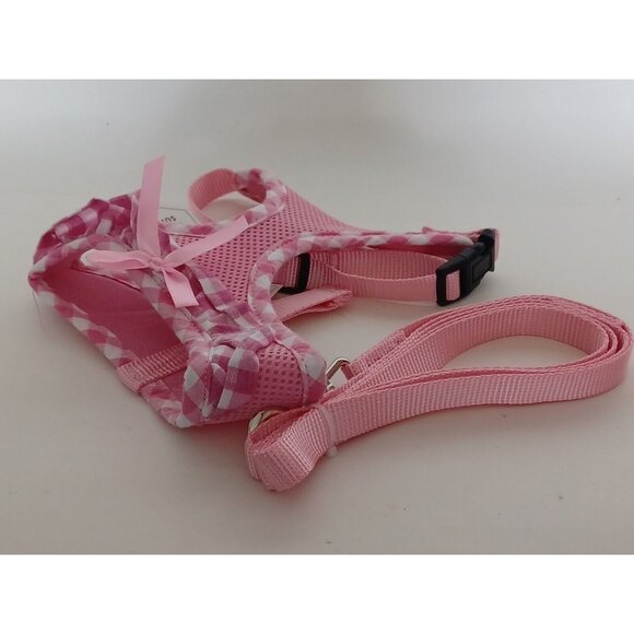 Expawlorer Pink Cat Mesh Harness With Bow & Leash, Size Small - Picture 7 of 12
